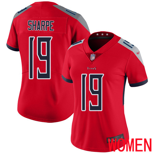 Tennessee Titans Limited Red Women Tajae Sharpe Jersey NFL Football #19 Inverted Legend